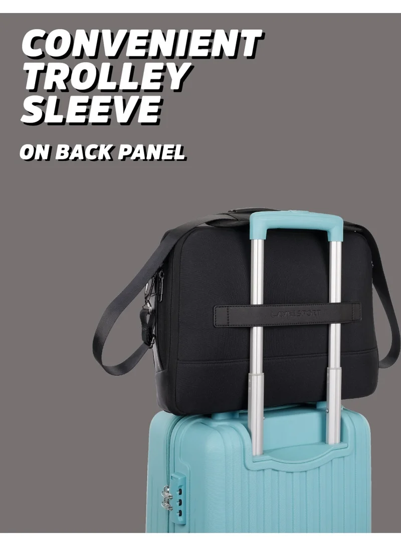 Lavie  Sport Spectra 2C Briefcase 12L |Multifunctional Laptop bag For Men & Women (BLACK/BLACK)  | Best Price UAE